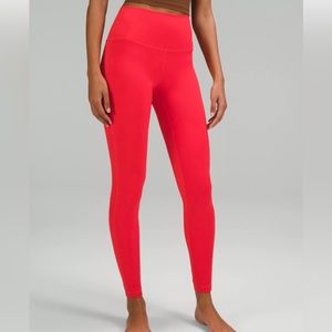 Lululemon align high rise leggings, carnation red 28” S